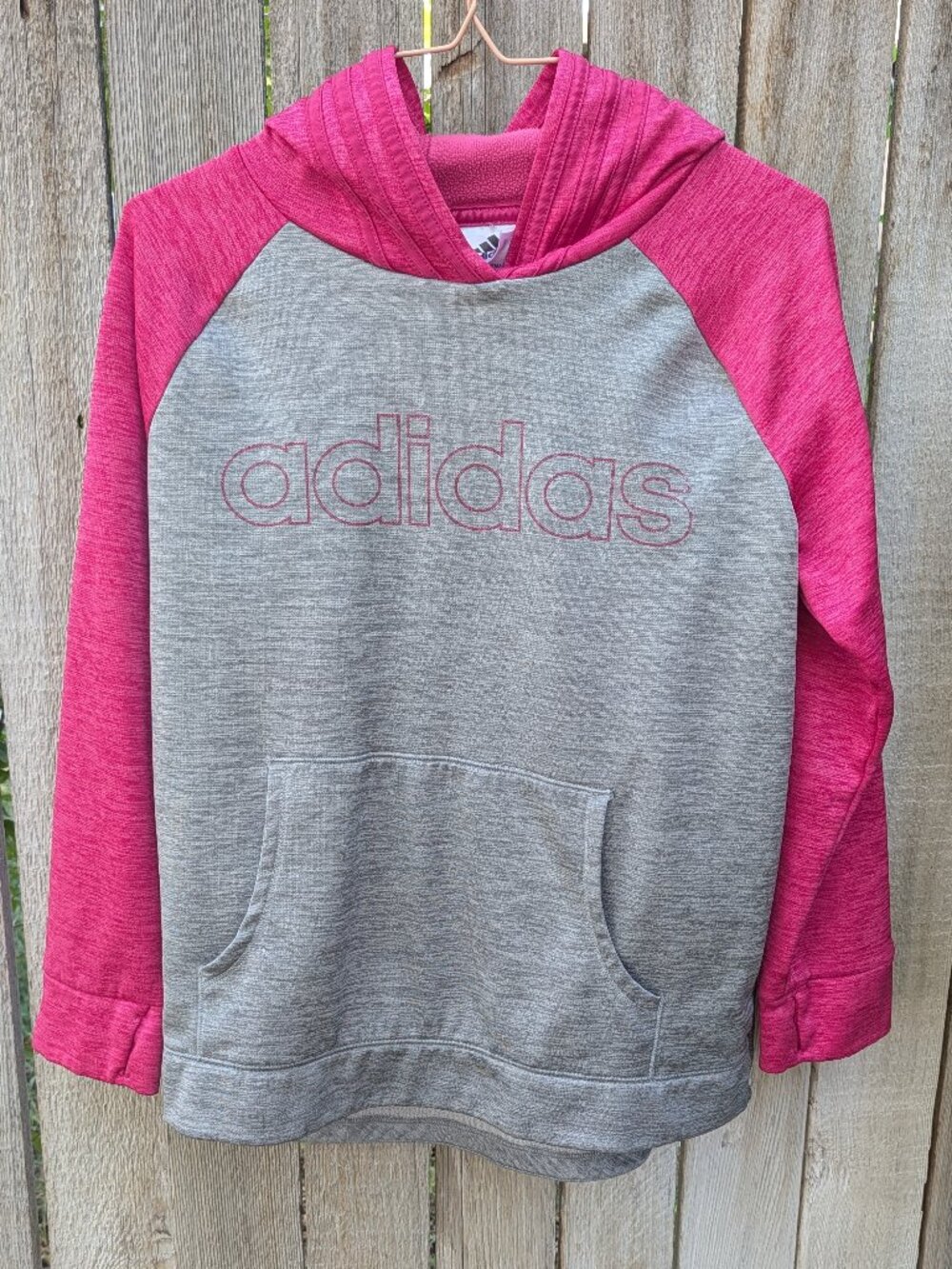 Girl’s Adidas Fleece Pullover Sweatshirt 16 back to school hoodie 2018